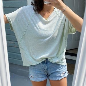 Anthropologie light green tee